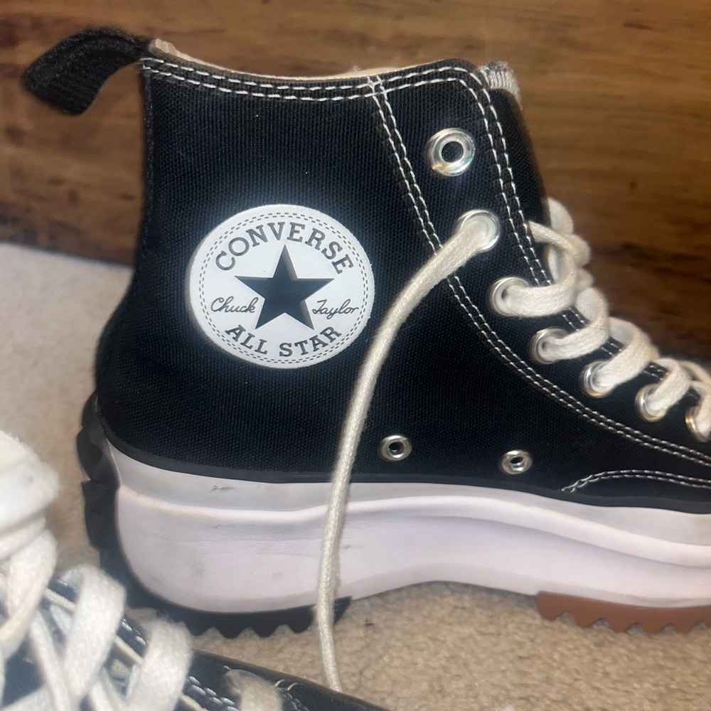 Black and White platform Converse - 8 1/2